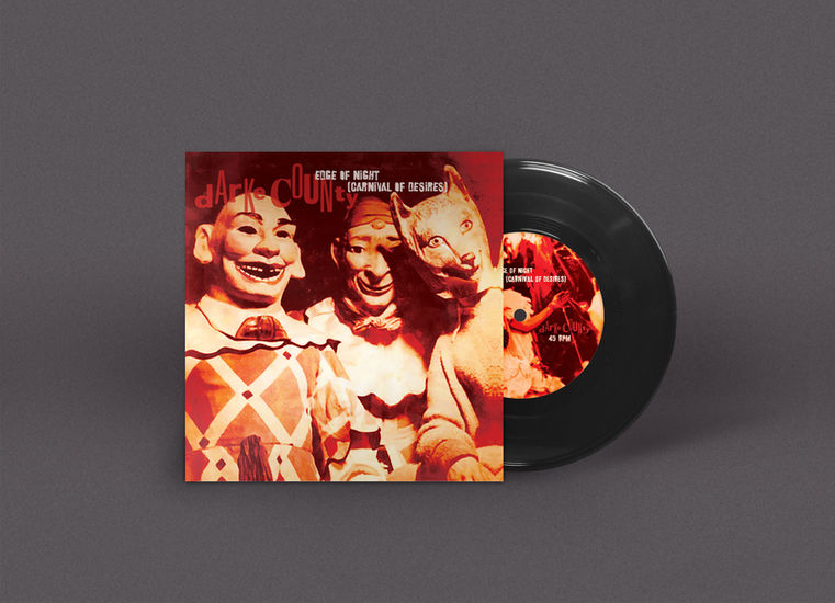 Promotional image for Darke County vinyl single Edge of Night (Carnival of Desires)