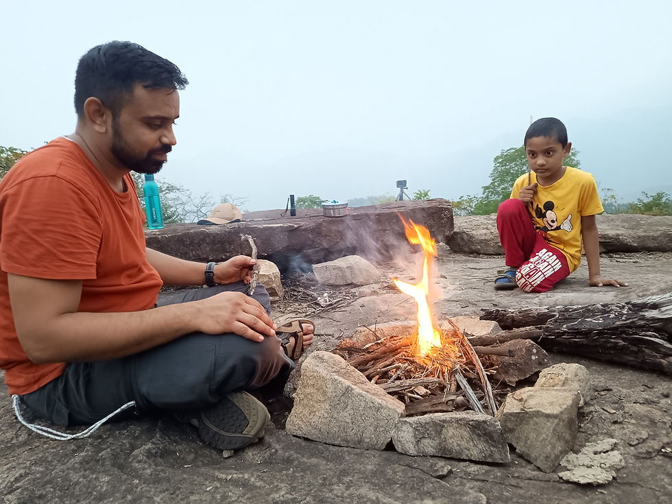 Camping in the Outdoors