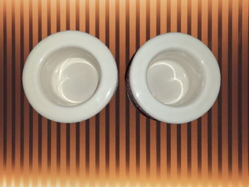 Thumbnail: Retro Terracotta and Ceramic Votive Tea Light Candle Art Pottery 