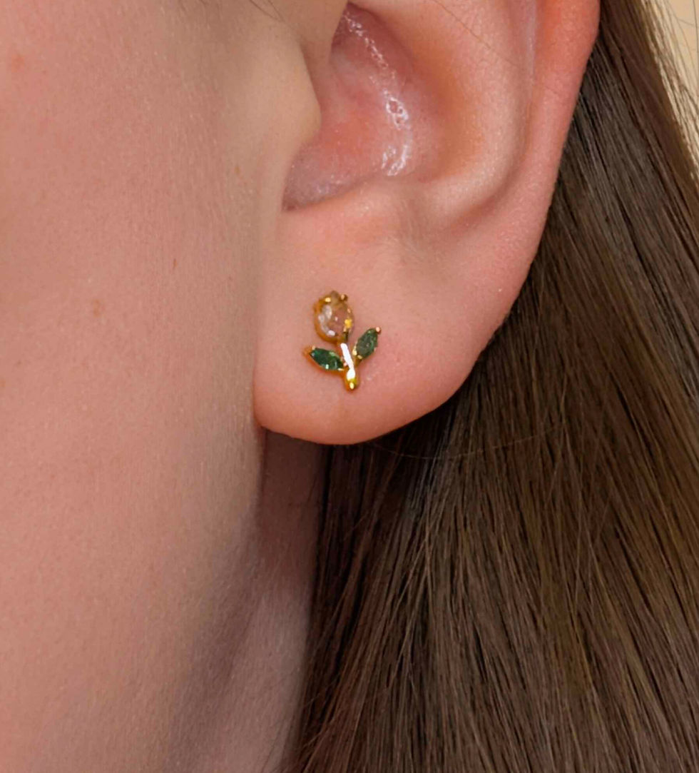 Miniature : Boucles d'oreilles tulipe 🌷