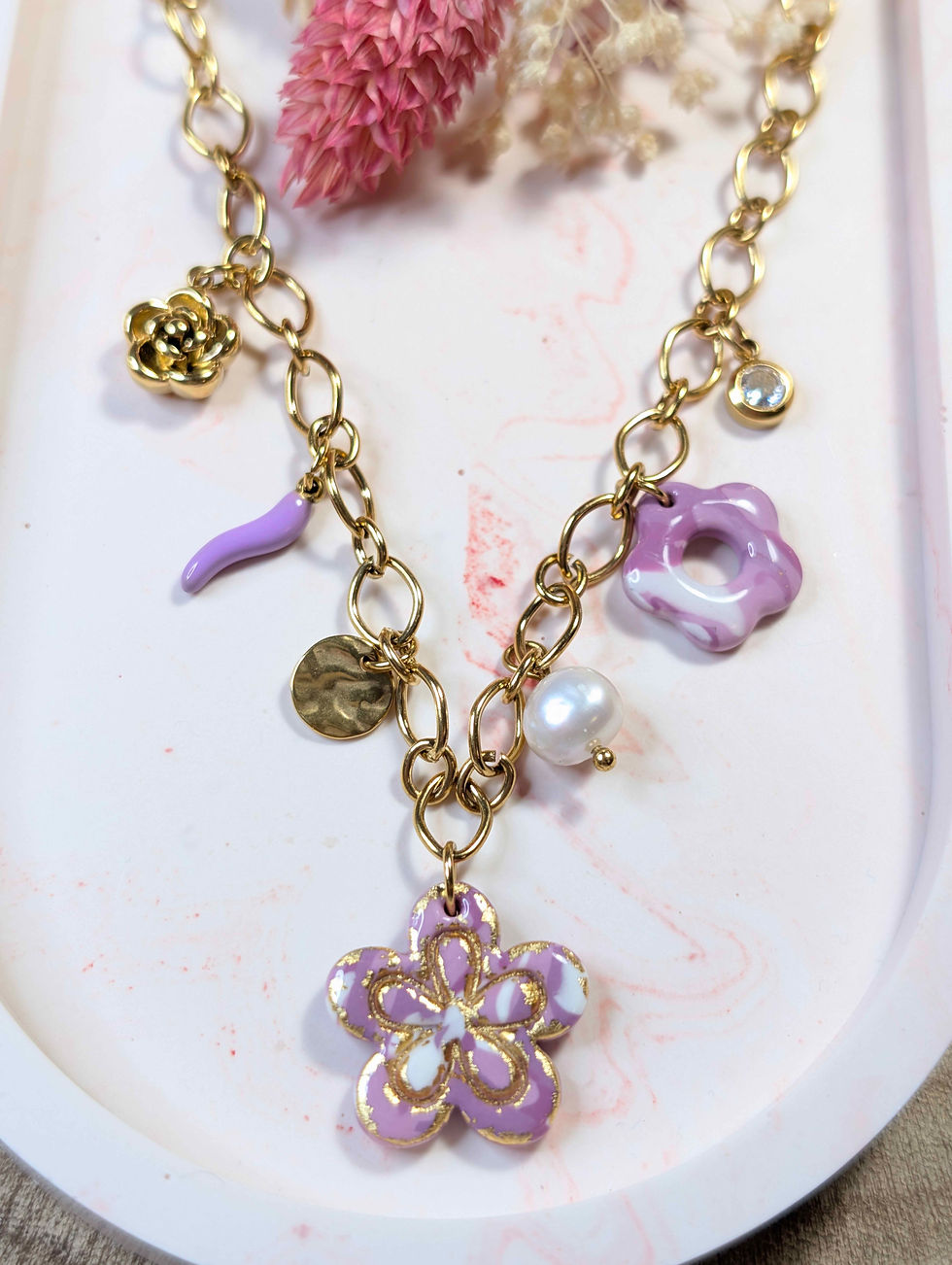 Miniature : Collier - Aurora violet
