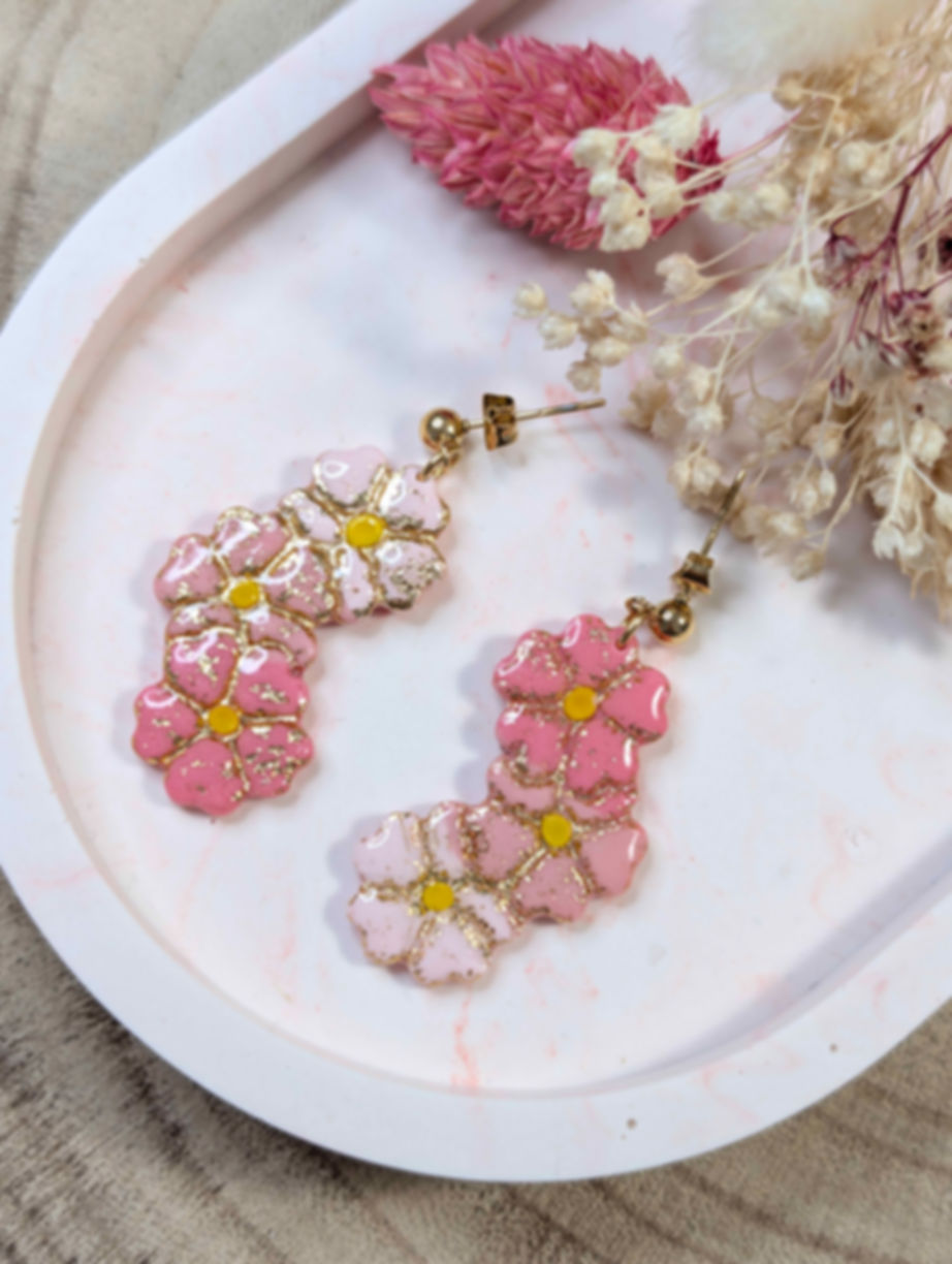 Boucles d’oreilles Fleurs Élégance