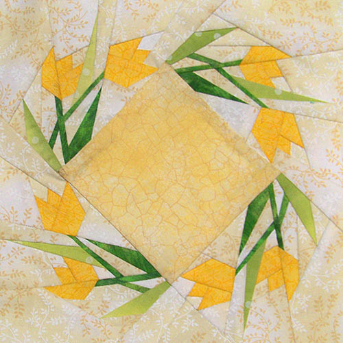 Windmill Tulips PaperPieced Quilt Pattern
