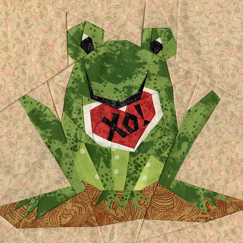 Friendly Froggy Paperpieced Quilt Pattern Paper Panache
