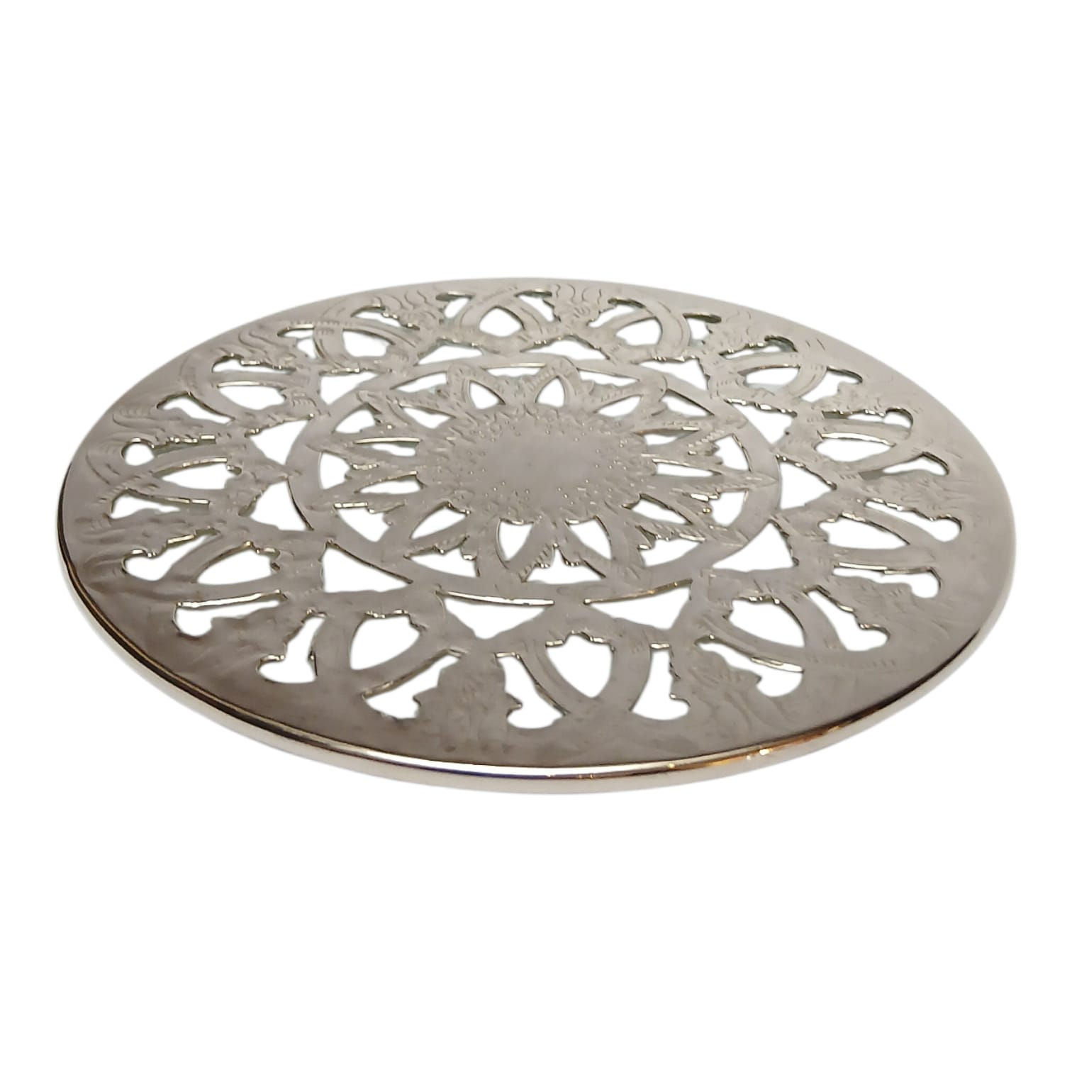 Reposaplatos vintage calado en Silverplate