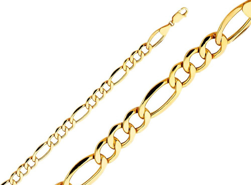 14k Hollow Figaro 3 + 1