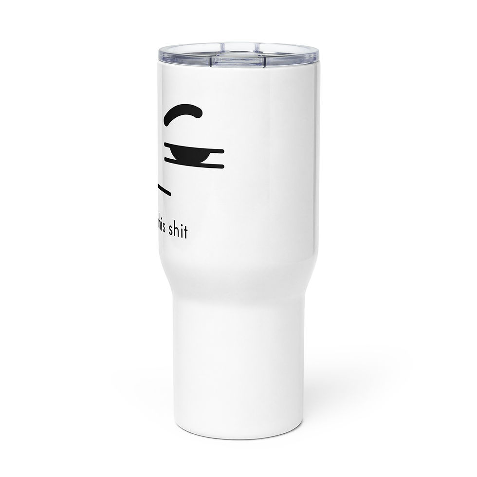 Fuck the shit - Travel mug with a handle