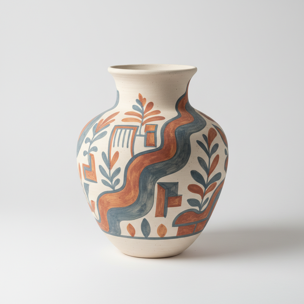 Vaso Cerâmica Pintada