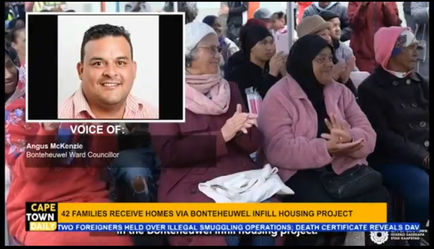 42 FAMILIES RECEIVE HOMES VIA BONTEHEUWEL INFILL HOUSING PROJECT