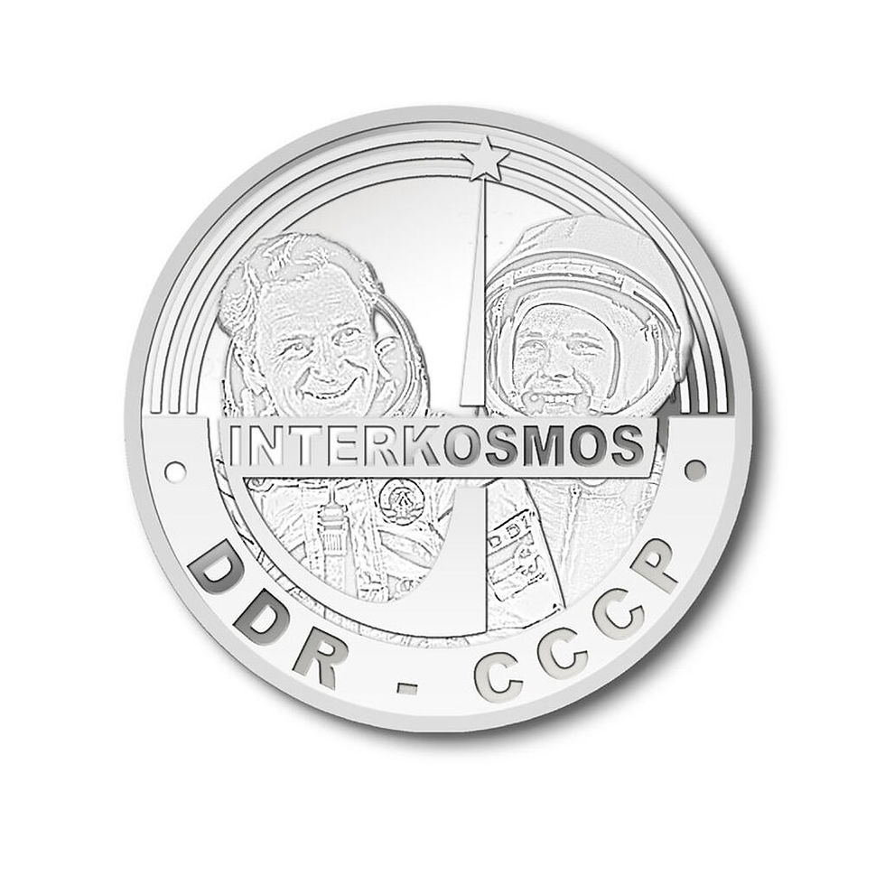 Silber-Medaille Interkosmos – Juri Gagarin & Sigmund Jähn