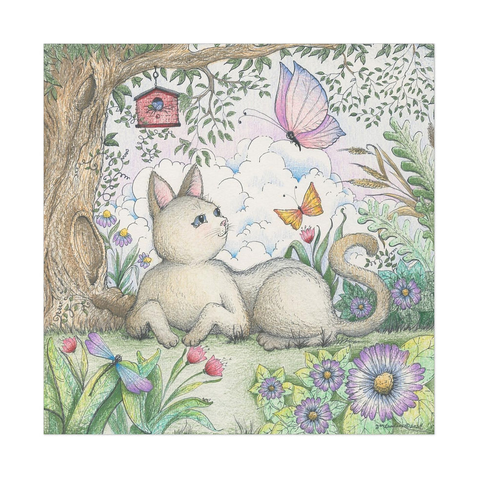 Kitty relaxing and enjoying Spring 2024