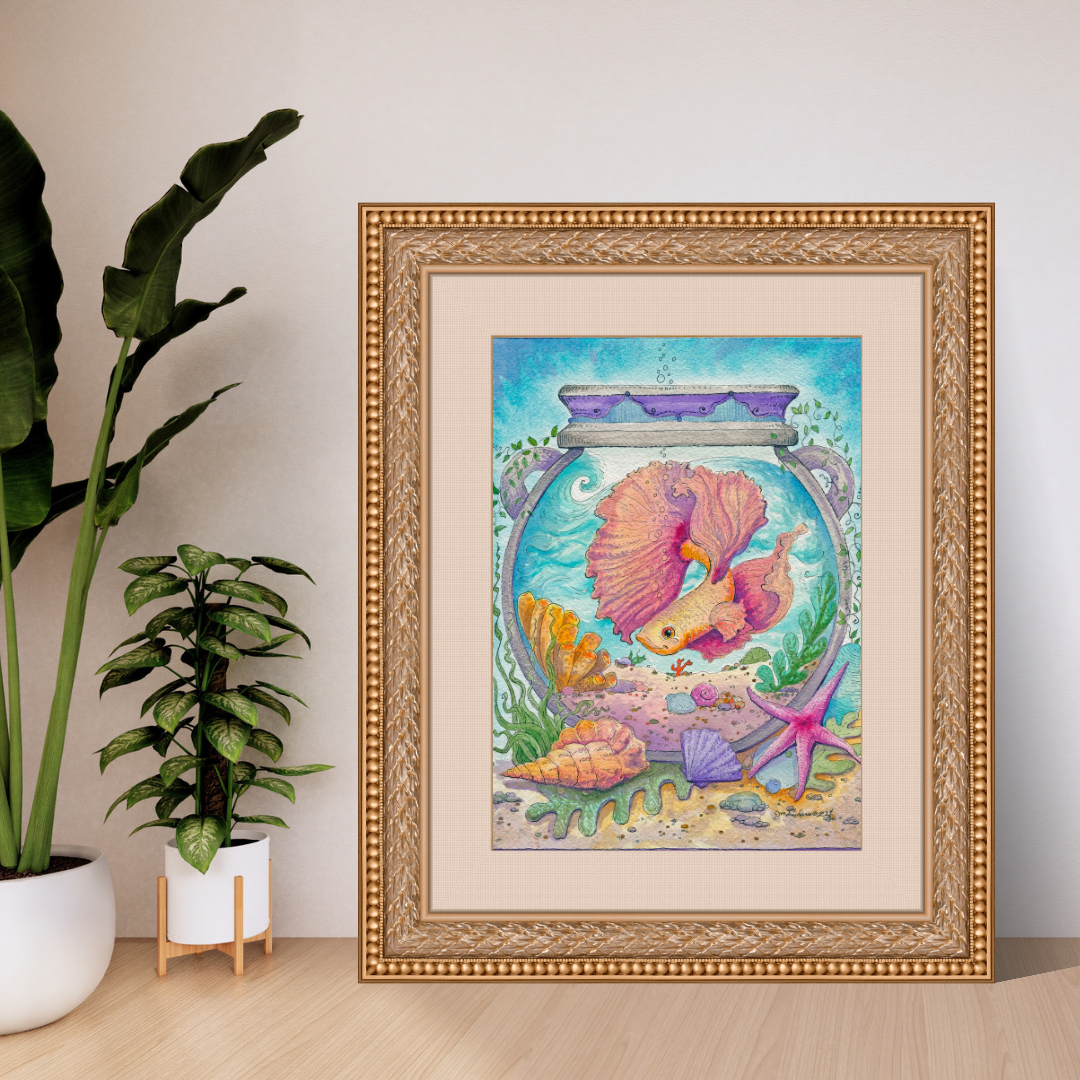 Beautiful Beta, Watercolor 8x10 in.