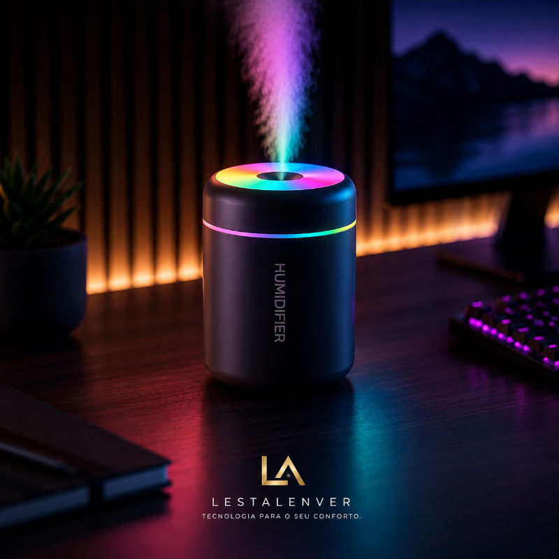 Umidificador e Difusor de Aromas USB 180ml