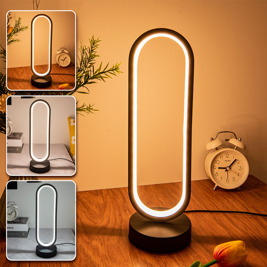 Miniatura: Lámpara LED espiral creativa de 3 colores con regulador de intensidad.