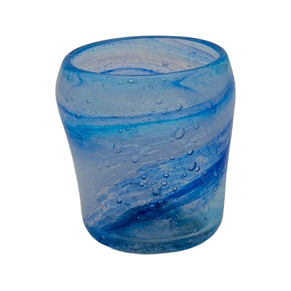 Ocean Waves Whiskey Tumbler Front View