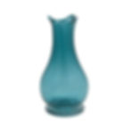 Teal Splash Vase Back View