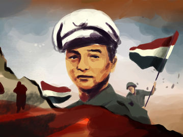 Ilustrasi Adolf Lembong gerilya di Filipina. (M.A. Yusuf/Historia.ID).