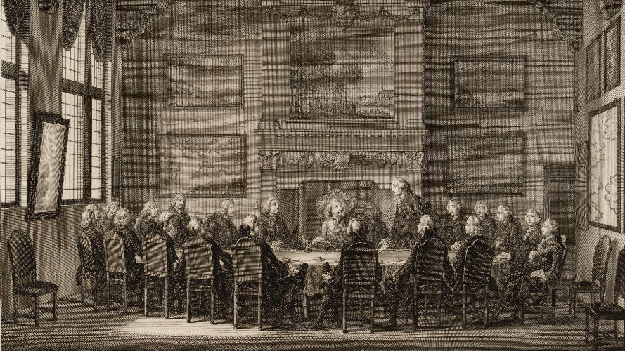 Heeren Zeventien atau Dewan XII VOC. (Wikimedia Commons).