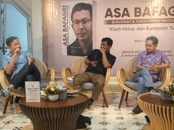 Diskusi buku Asa Bafagih: Diplomat & Tokoh Pers Indonesia. (Martin Sitompul/Historia.ID).