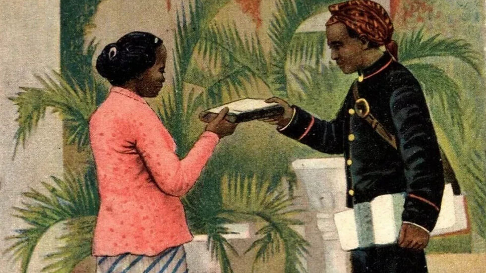 Tukang pos di Jawa tahun 1900-an. (KITLV).