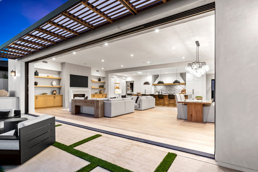 Twilight photo of a RDM General Contractor luxury property in Corona Del Mar, Orange County