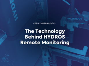 HYDROS smart sewage treatment unit housed in a modular container showing external access points and compact, scalable design.