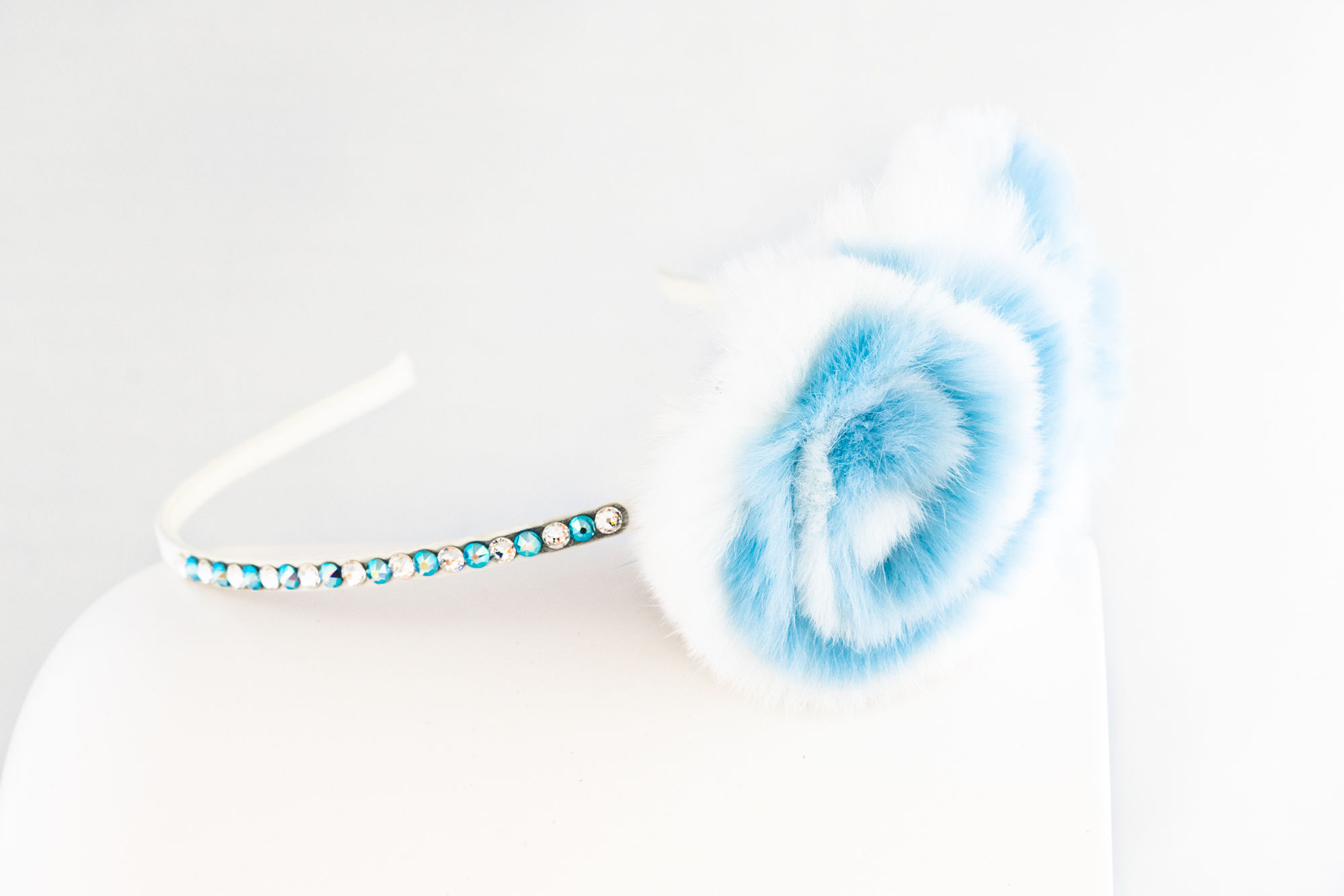 Light Blue Flower Puff