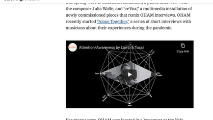 NY Times: Audiovisual Composition