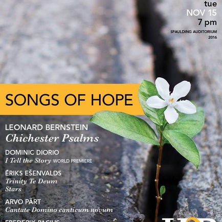 Soloist in: Handel Society's Chichester Psalms