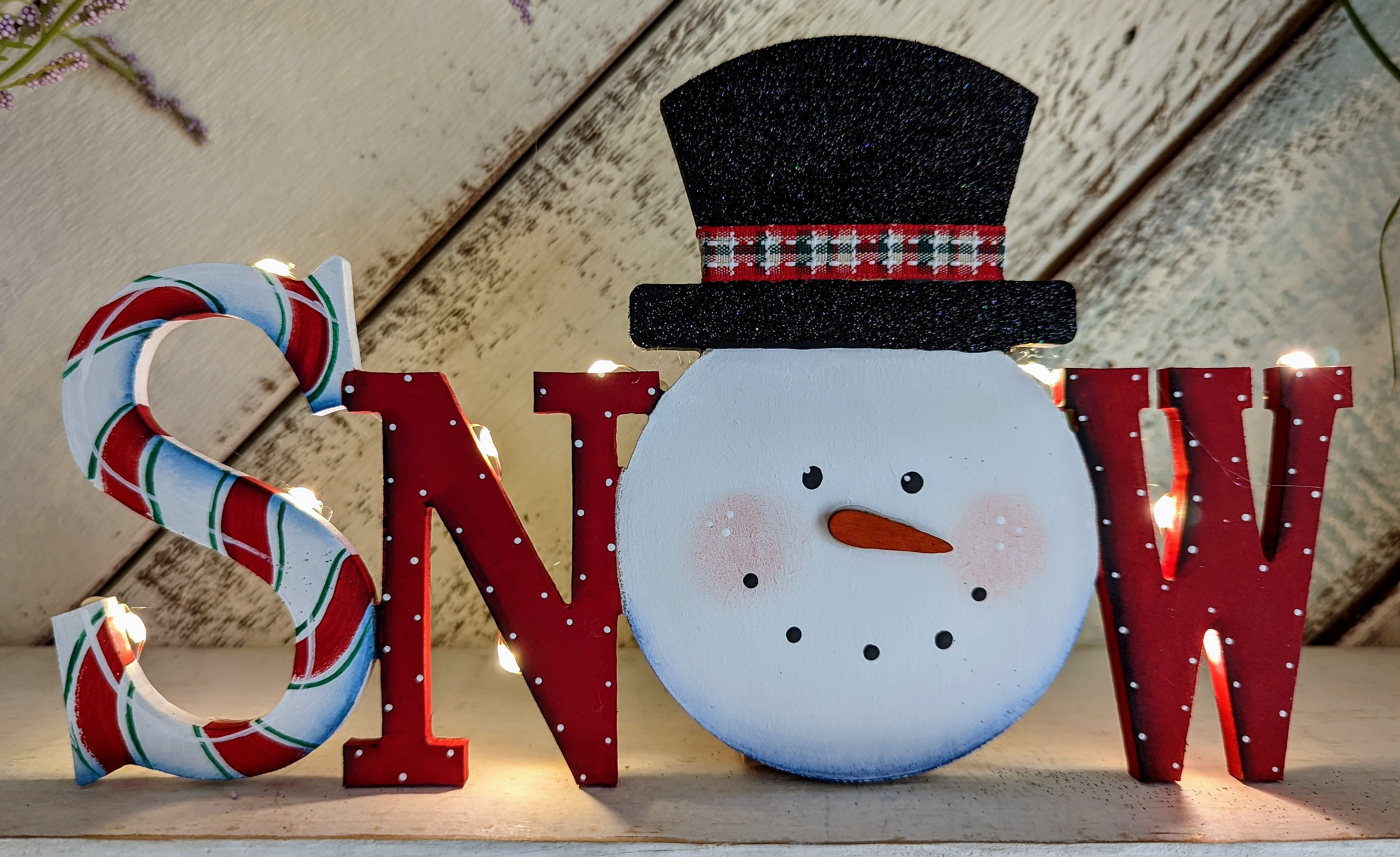 Twinkle Snowman Sign