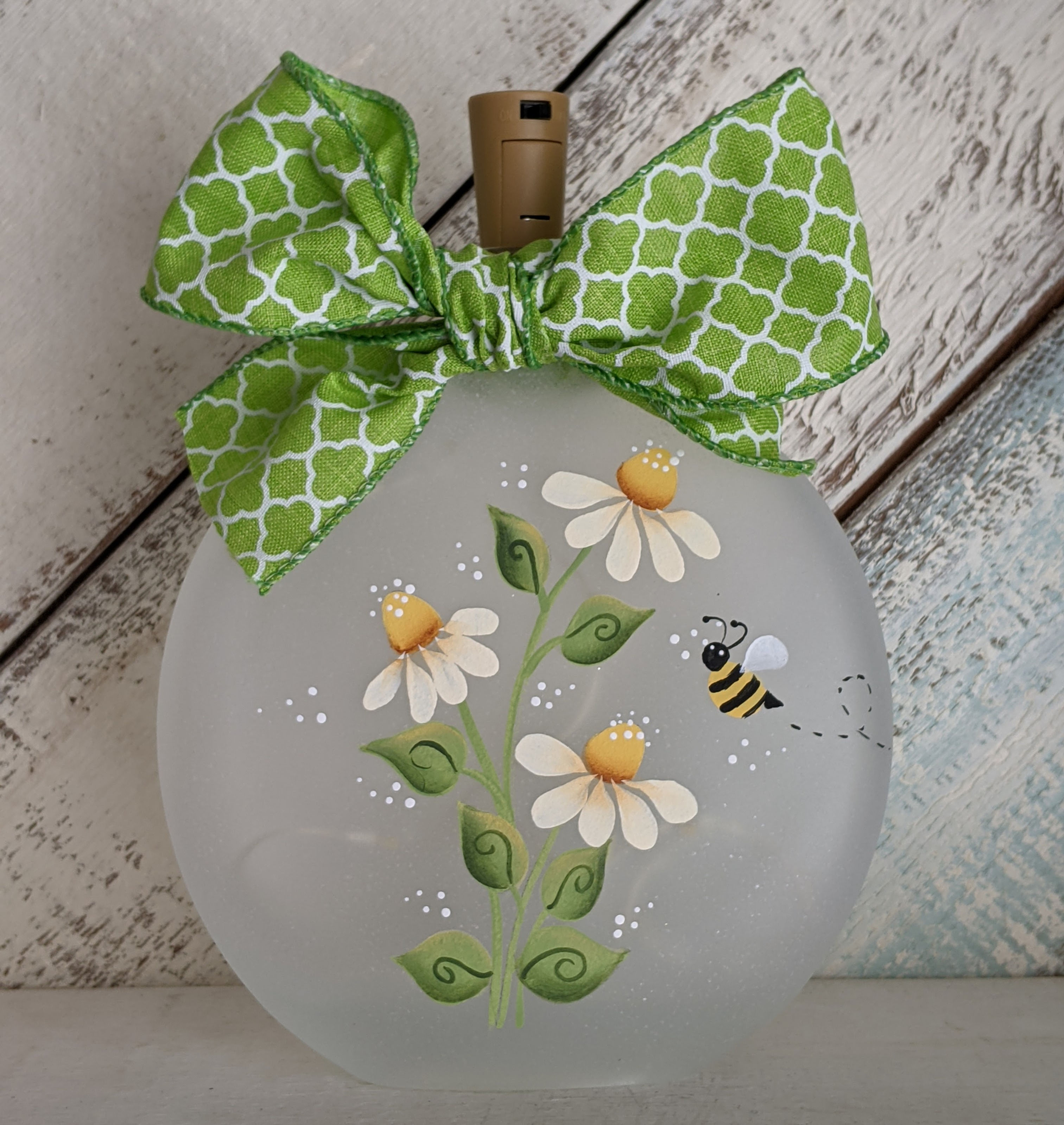 Daisy Glass Jar