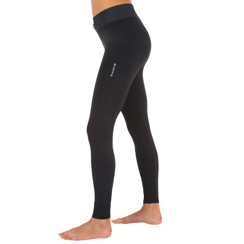 Thumbnail: 500 WOMEN’S ANTI-UV BLACK SURFING LEGGINGS