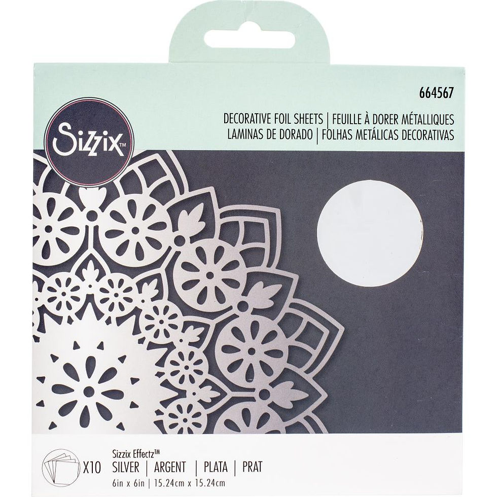 Thumbnail: Sizzix Effectz Assorted Decorative Foil Sheets 6" X 6" 10 Sheets - 664930