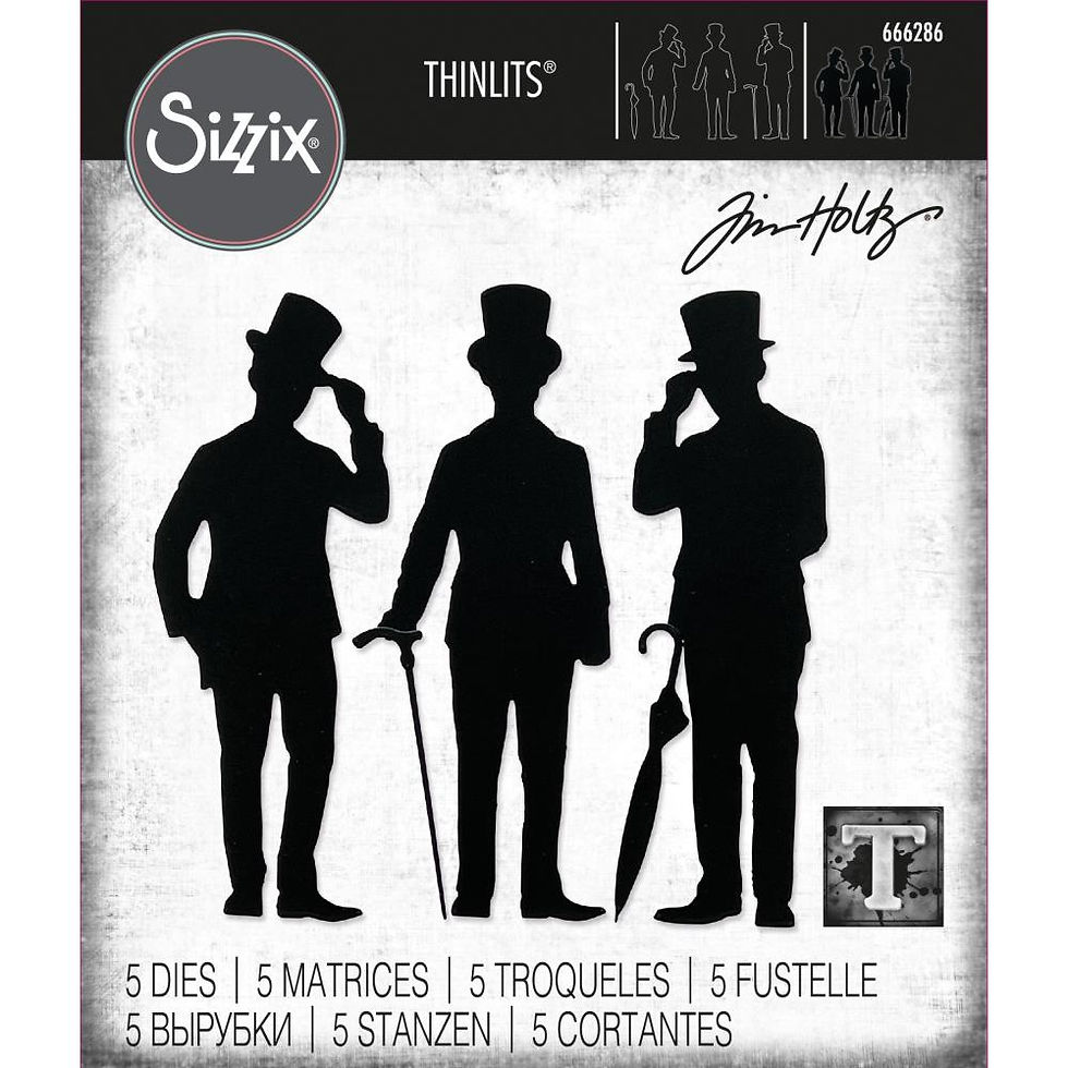 Tim Holtz - Sizzix Thinlits Die Set 5PK - "Gentlemen" - 666286