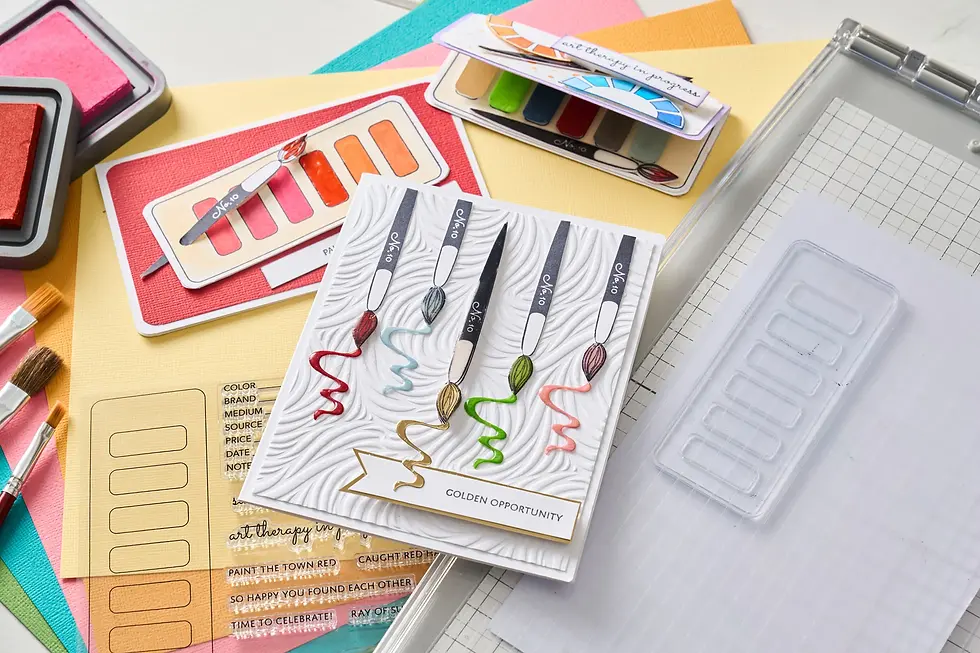 Thumbnail: Eileen Hull - Sizzix A5 Clear Stamps Set 24PK  "Swatch Cards" - 666881