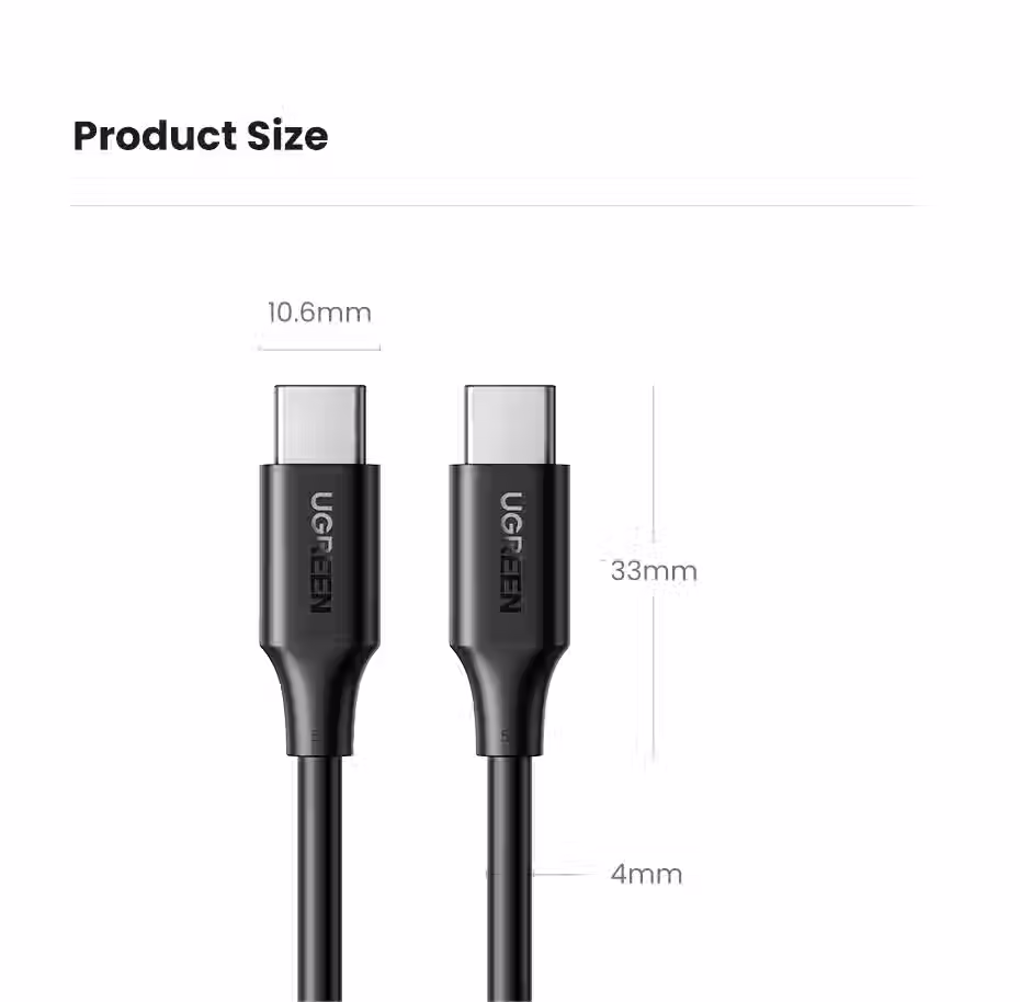 Thumbnail: UGREEN USB C to USB C Cable Fast Charging Type C Cord USB 2.0