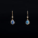 Selene Earrings with Royal Blue Moonstone