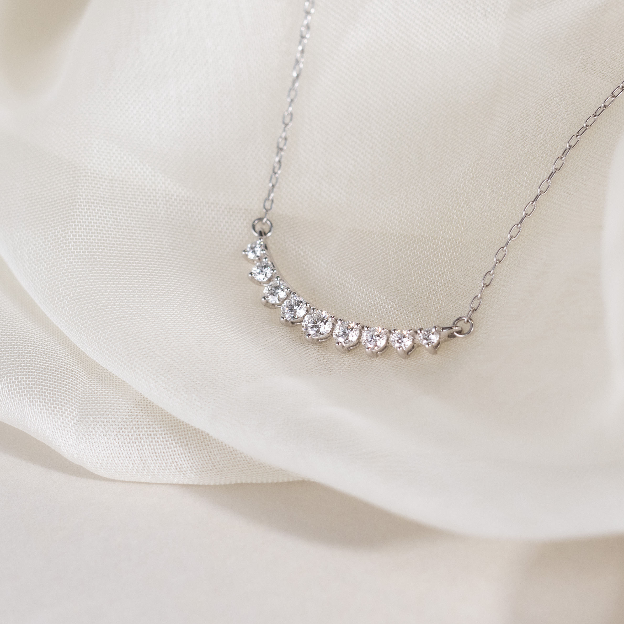Crown Line Diamond Necklace