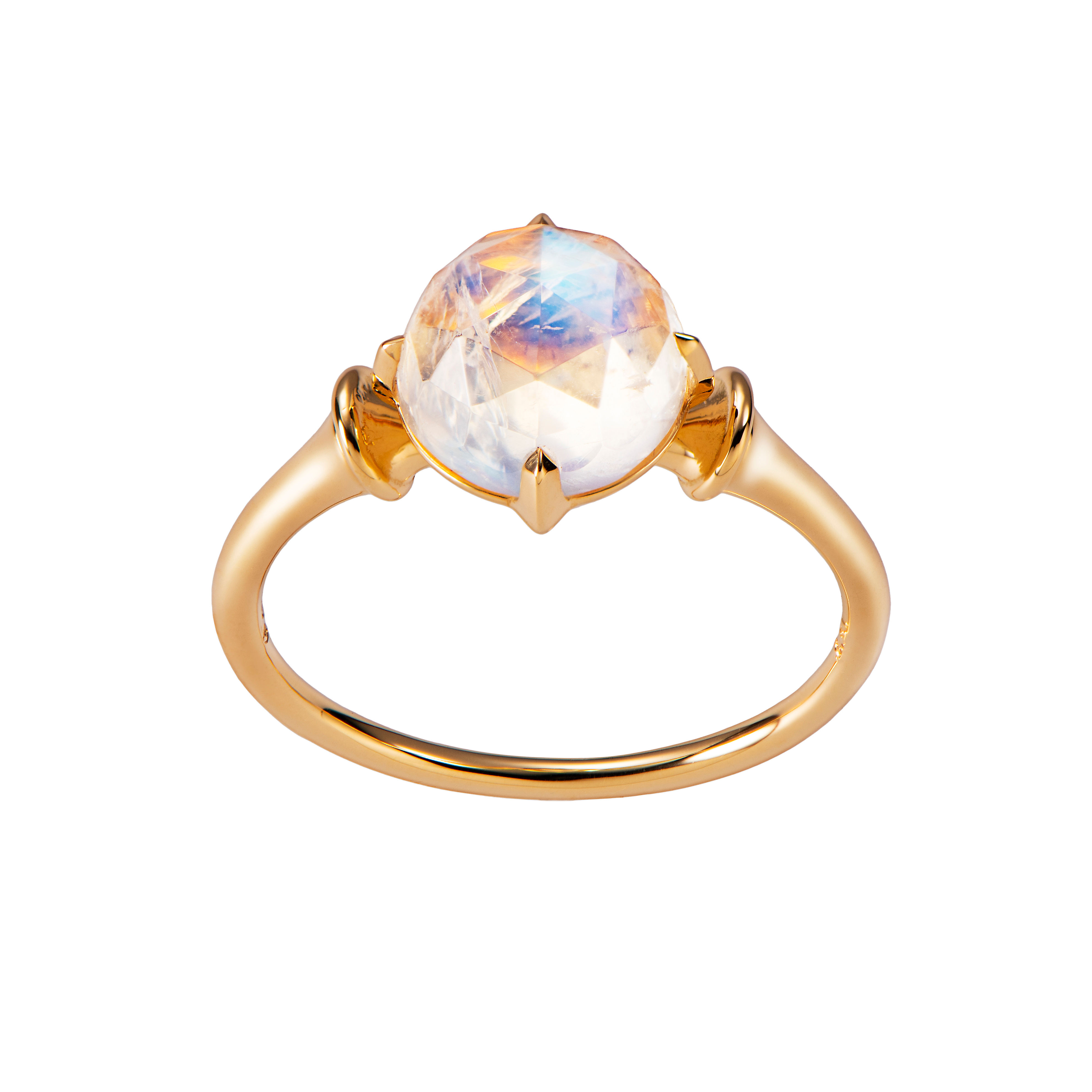 Dome-cut Royal Blue Moonstone Ring