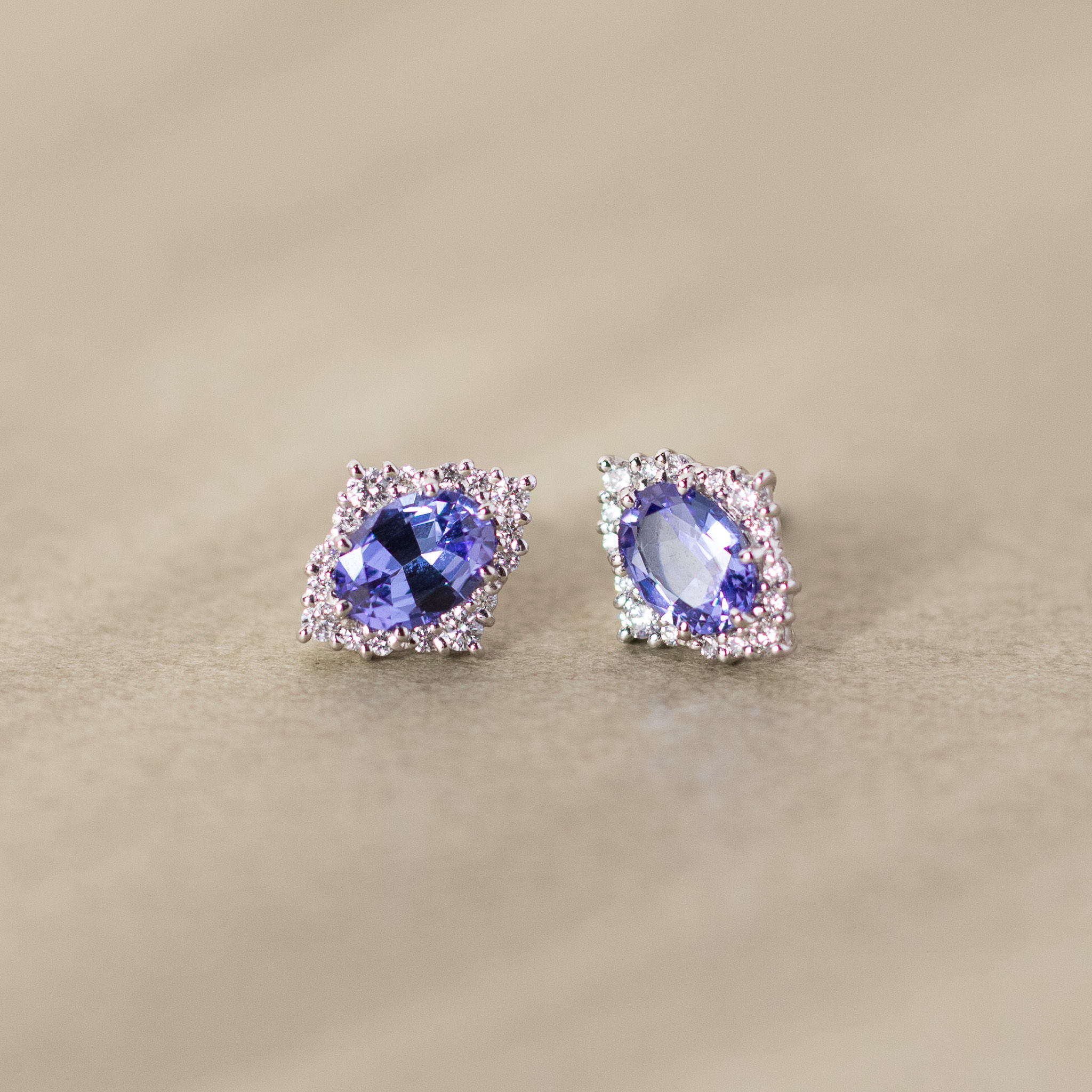 Victoria Earrings with Tanzanite