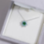 Cosmos Necklace with Green Garnet