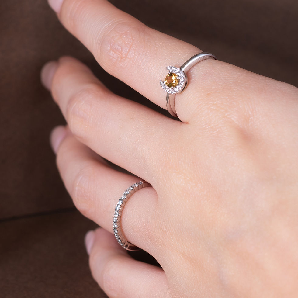 Thumbnail: Citrine Horseshoe Ring