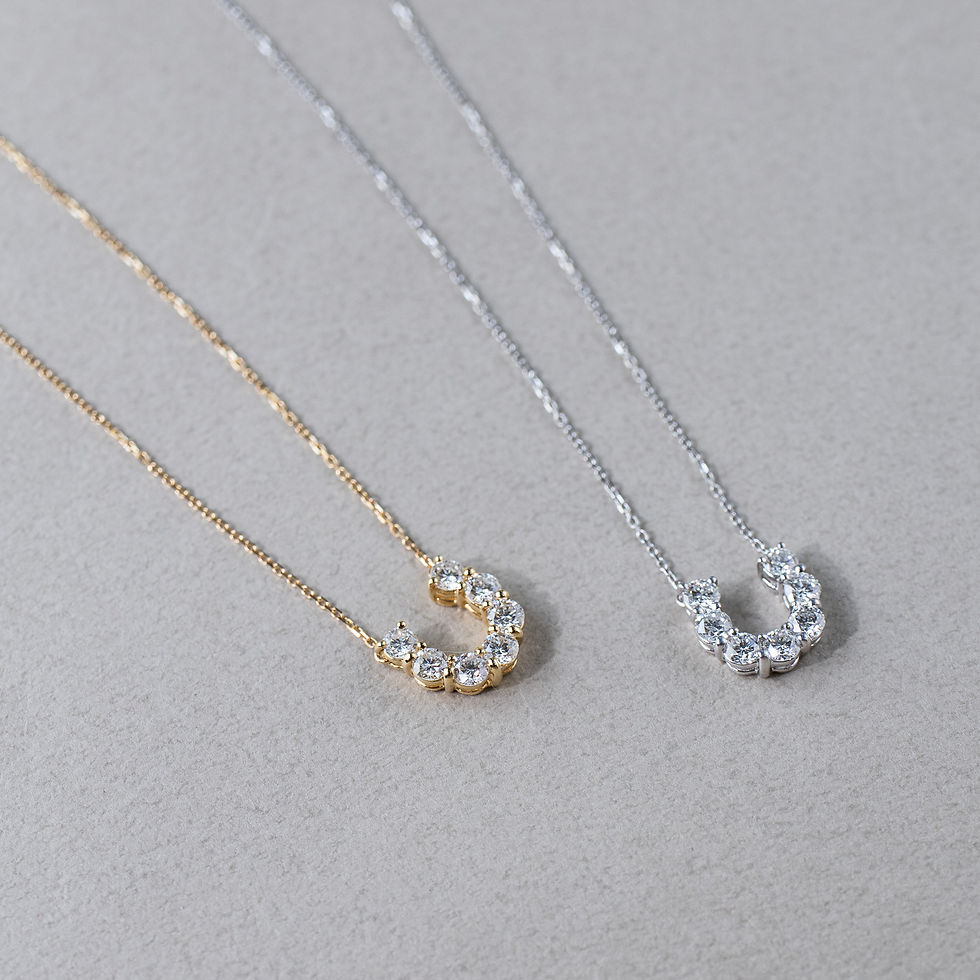 Thumbnail: Diamond Horseshoe Necklace