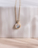 Selene Necklace with Royal Blue Moonstone