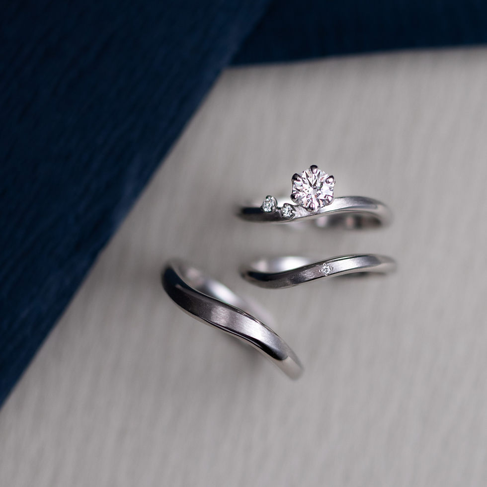 Engagement Ring and Wedding Band Set
