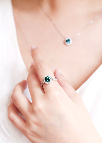 Tourmaline Halo Ring