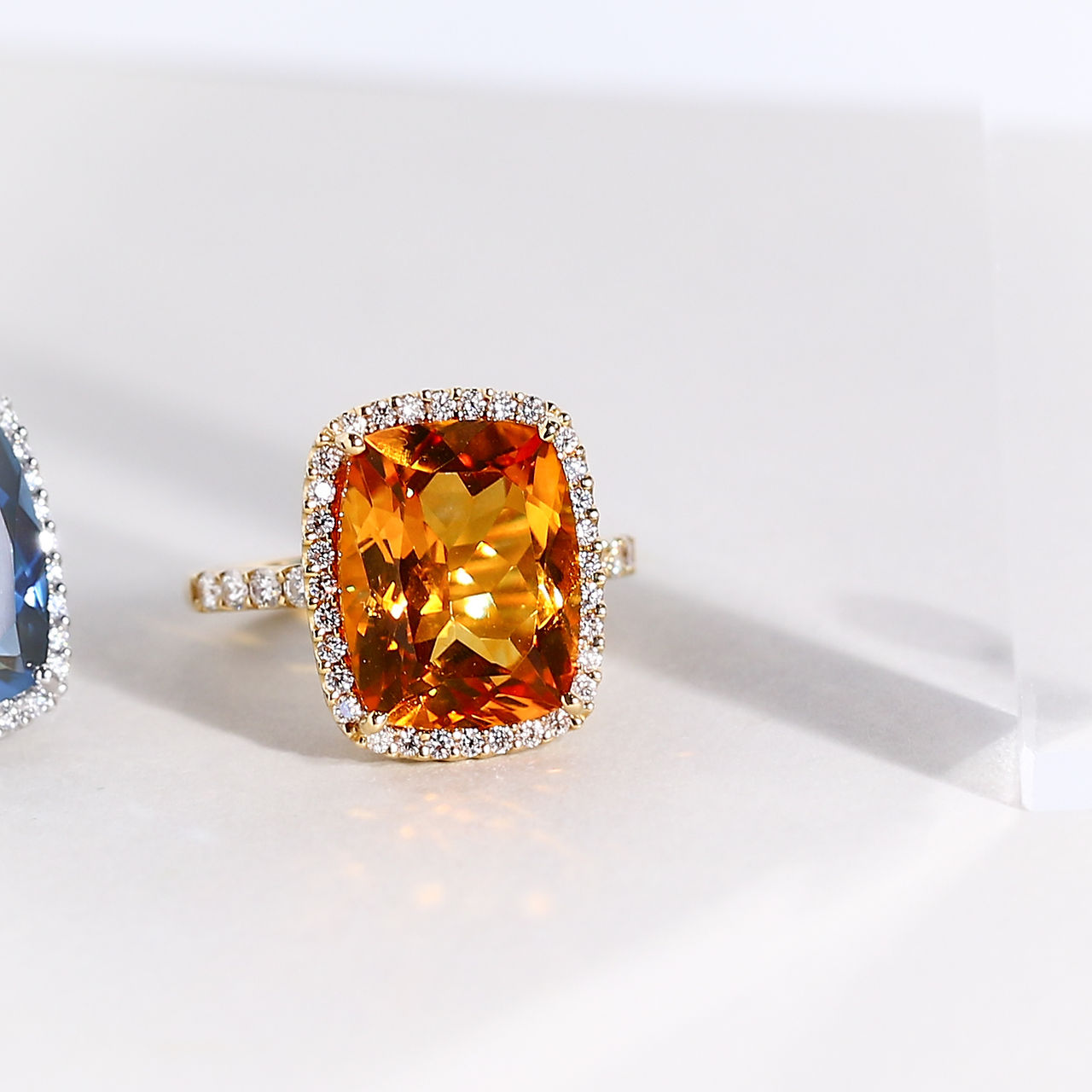 Halo Citrine Ring