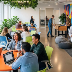 Colaboradores em um ambiente de trabalho