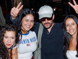 Bad Bunny com fãs em São Paulo