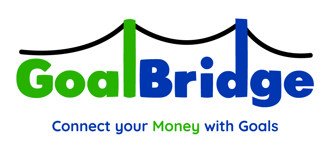 GoalBridge logo: Connect your Money with Goals